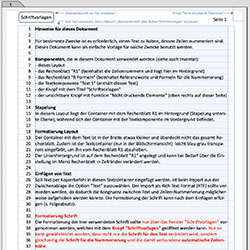 Fließtext mit Zeilen-Nummerierung